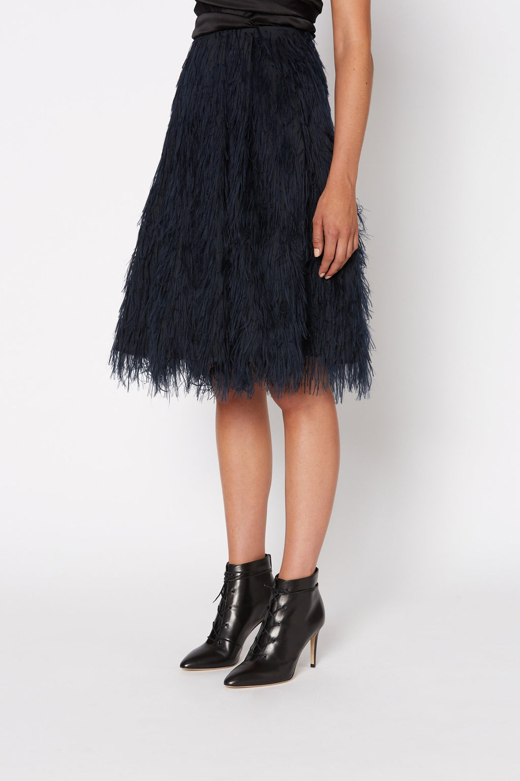 FEATHER TAFFETA SKIRT
