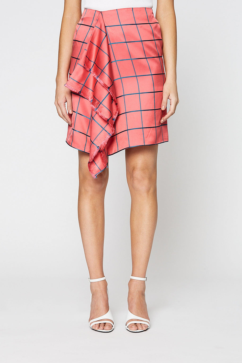 TWILL CHECK SKIRT