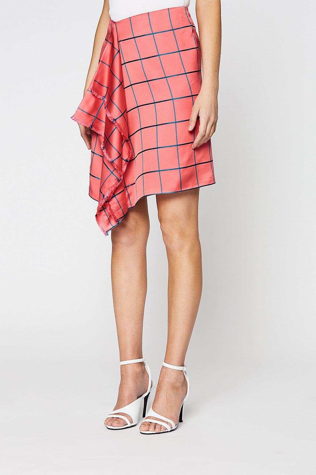 TWILL CHECK SKIRT