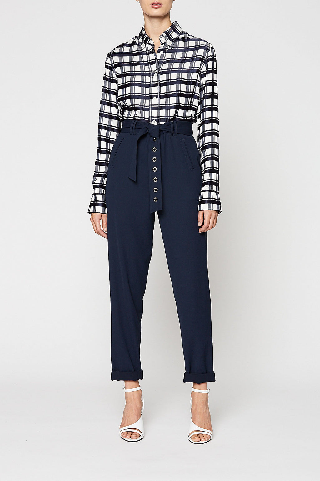 VISCOSE EYELET TROUSER