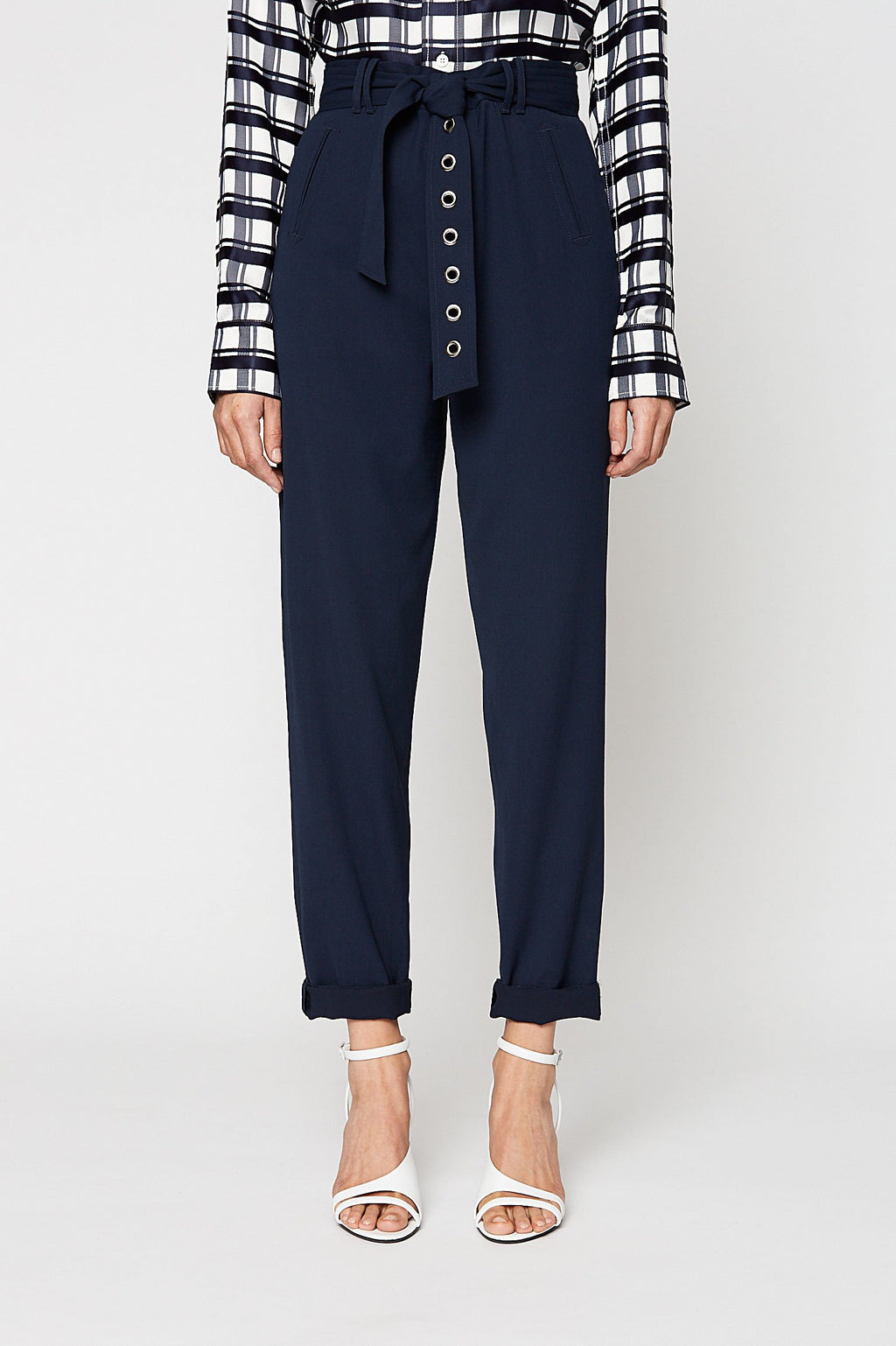 VISCOSE EYELET TROUSER