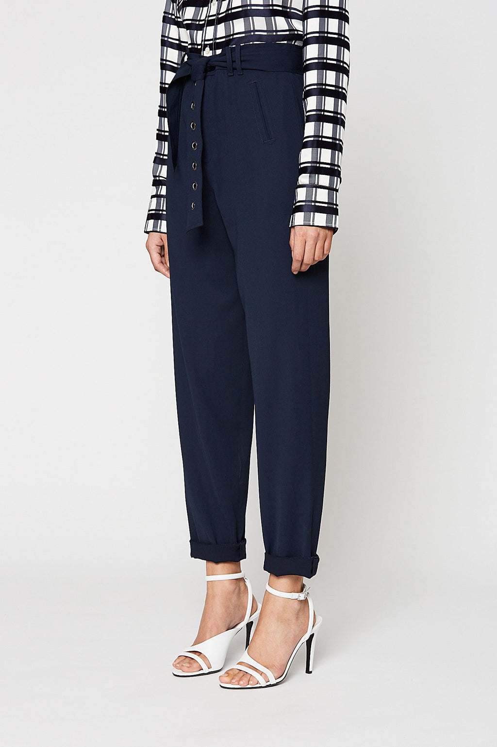VISCOSE EYELET TROUSER