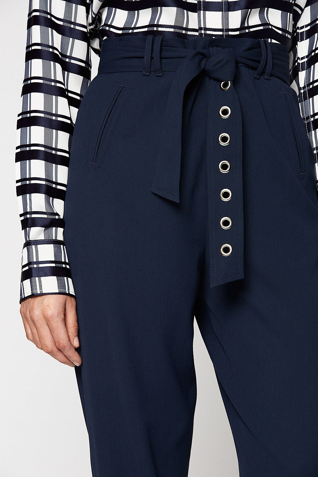 VISCOSE EYELET TROUSER