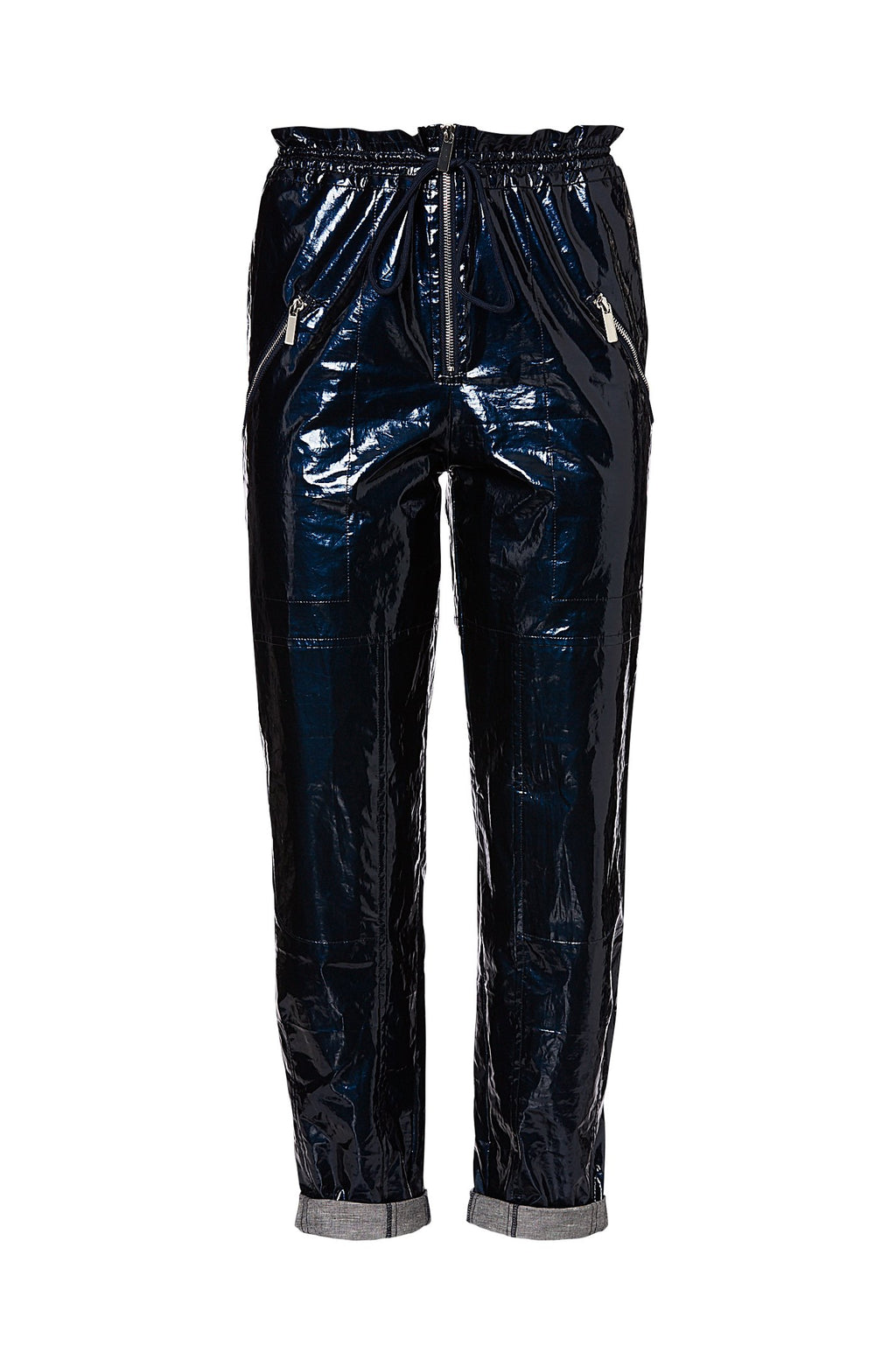 GLOSSY TRENCH TROUSER