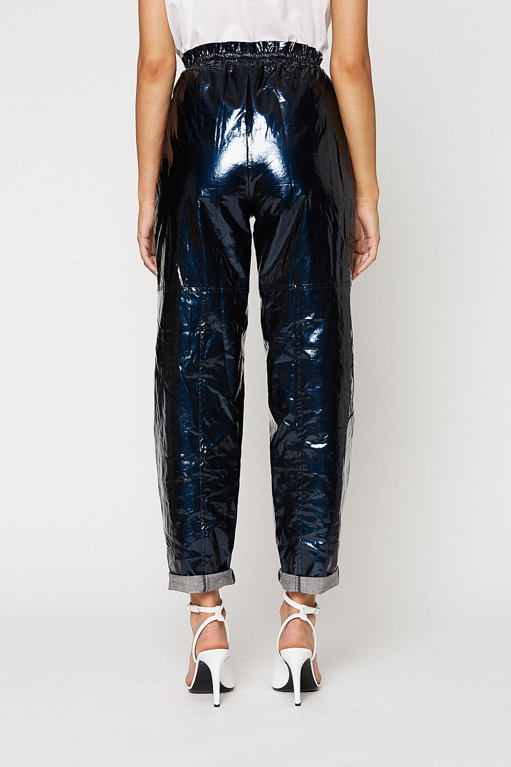 GLOSSY TRENCH TROUSER