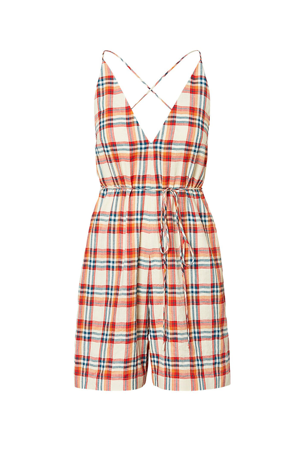 MADRAS CHECK JUMPSUIT