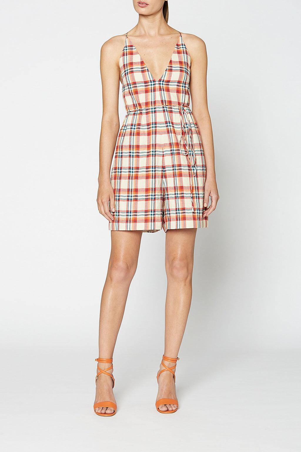 MADRAS CHECK JUMPSUIT