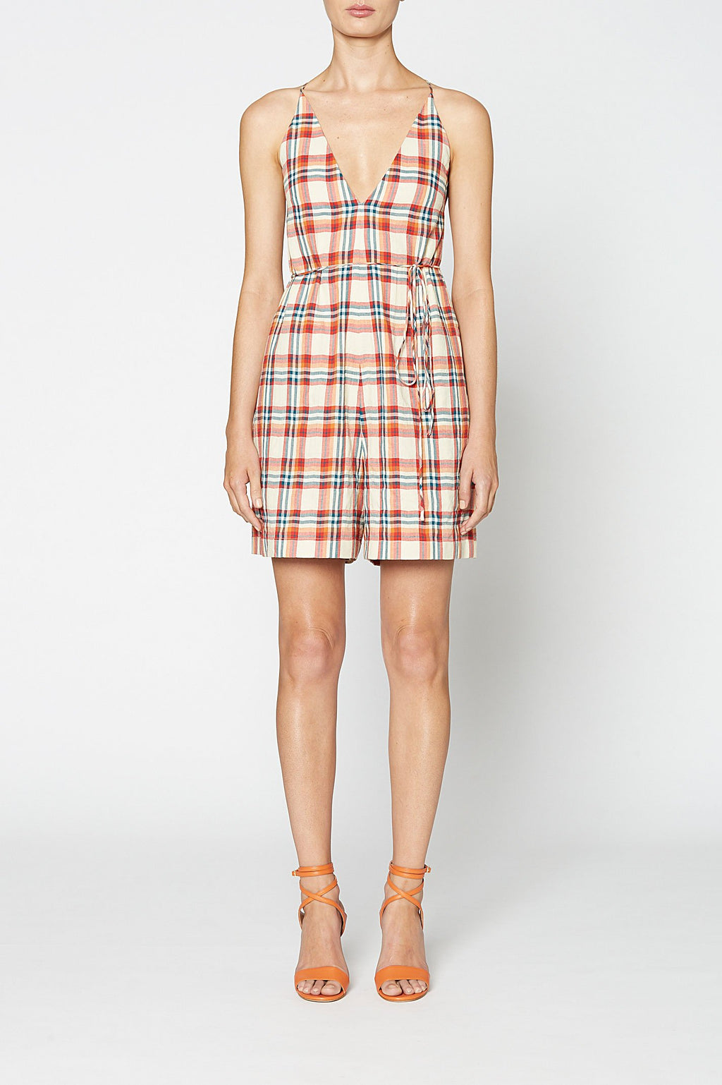 MADRAS CHECK JUMPSUIT