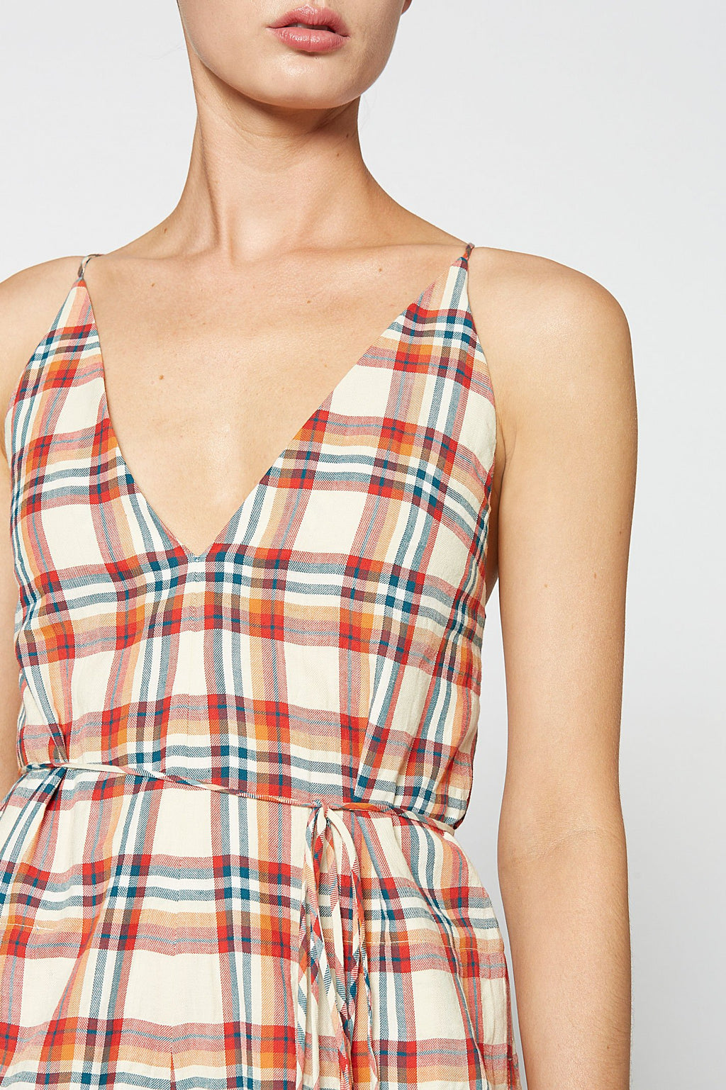 MADRAS CHECK JUMPSUIT