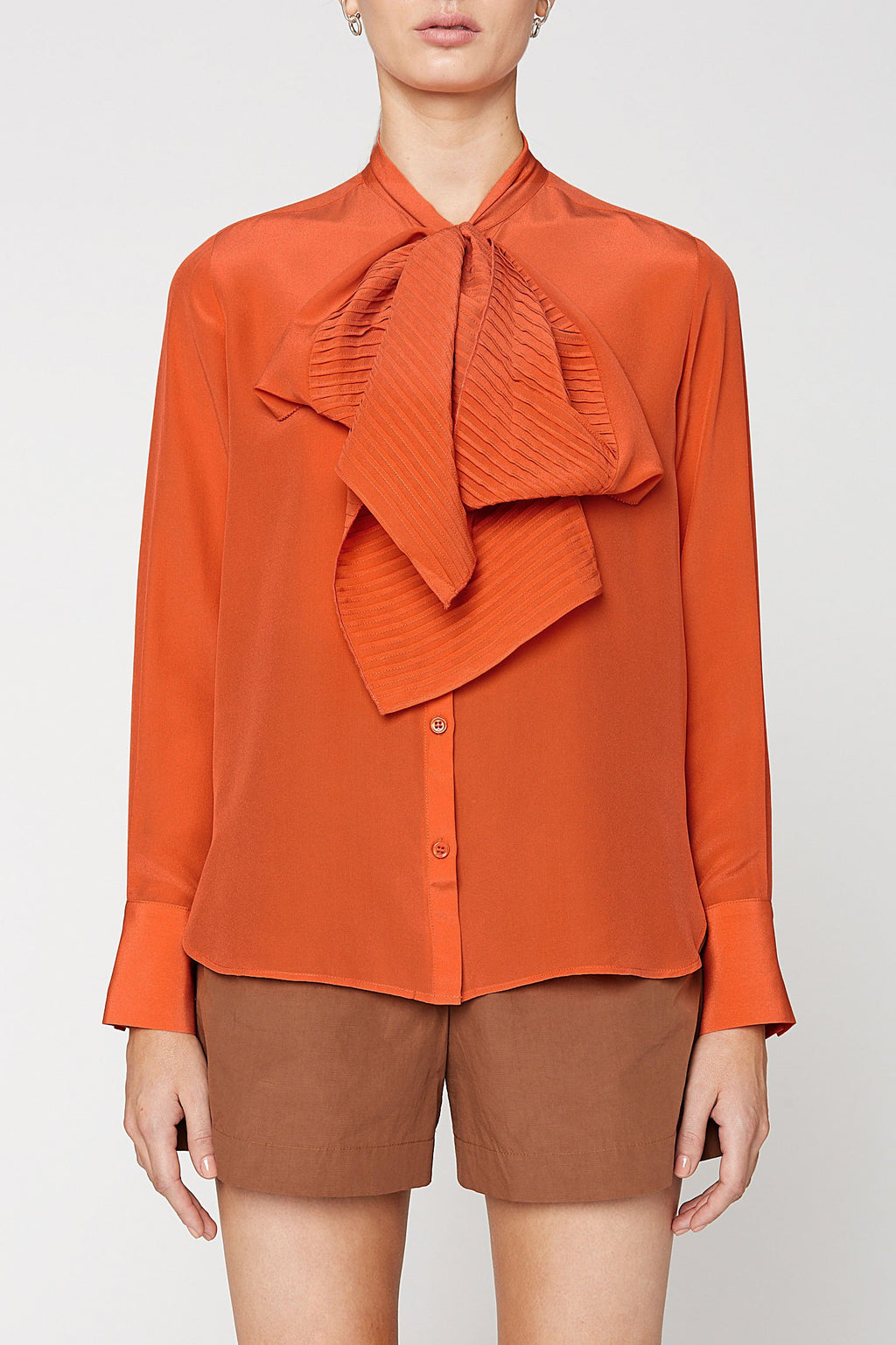 CDC PINTUCK TIE BLOUSE