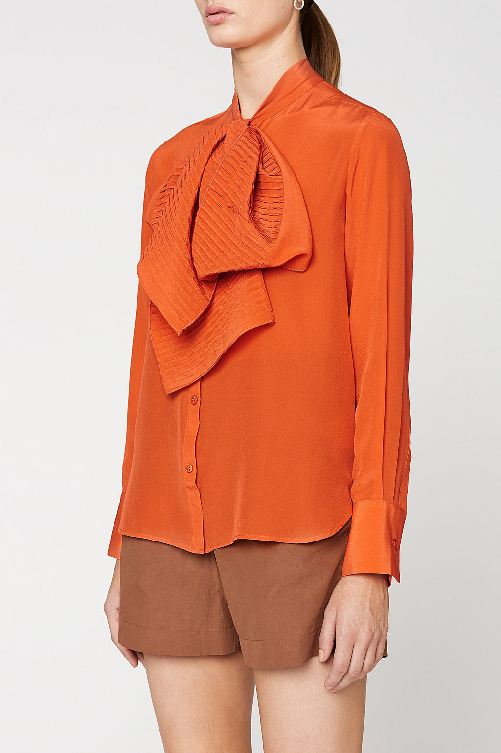 CDC PINTUCK TIE BLOUSE