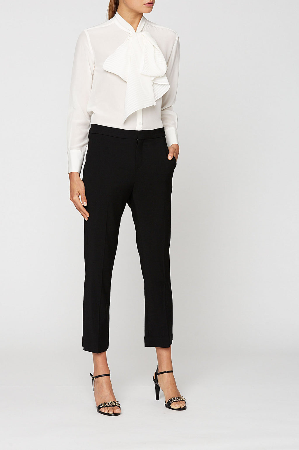 CDC PINTUCK TIE BLOUSE