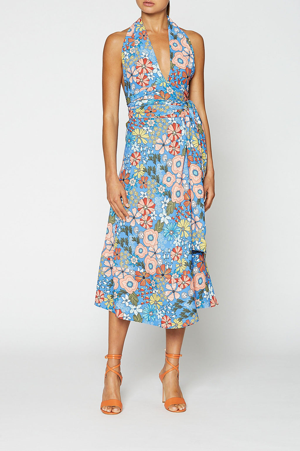 POPPY PRINT HALTER TOP