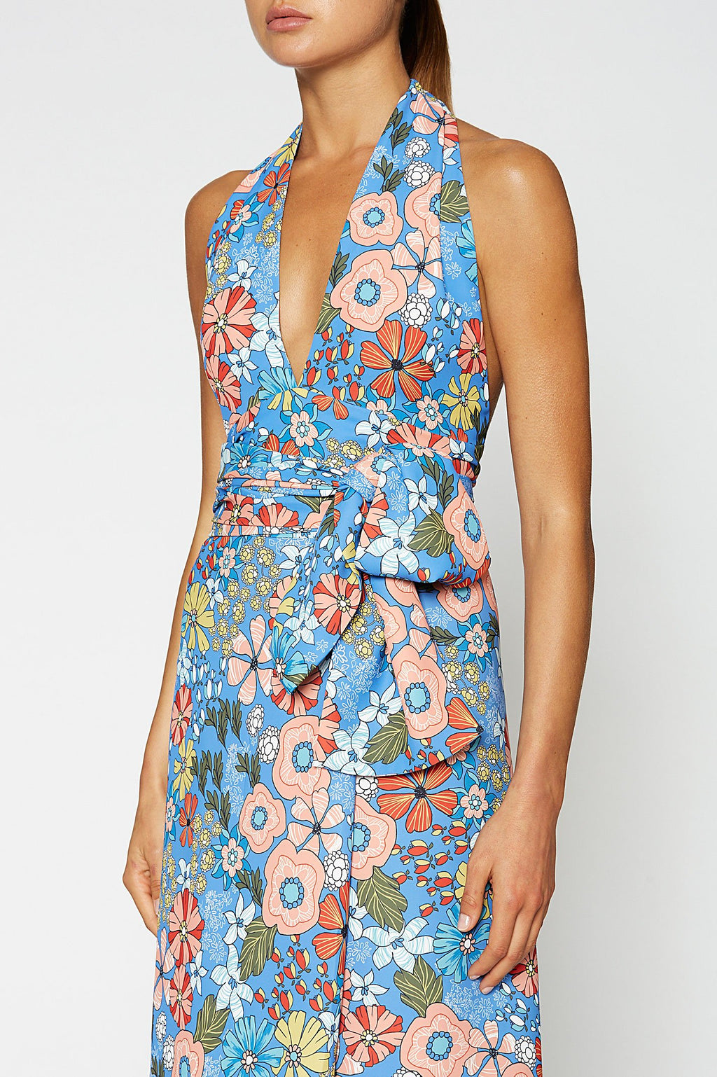 POPPY PRINT HALTER TOP