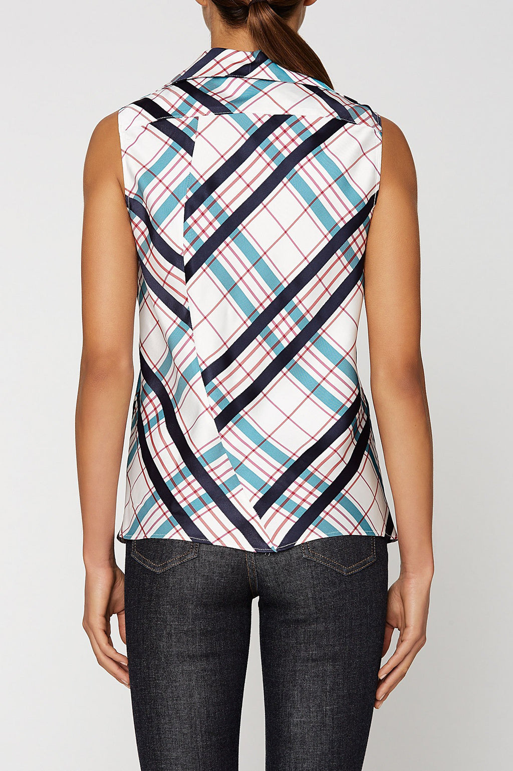 PLAID BIAS TOP