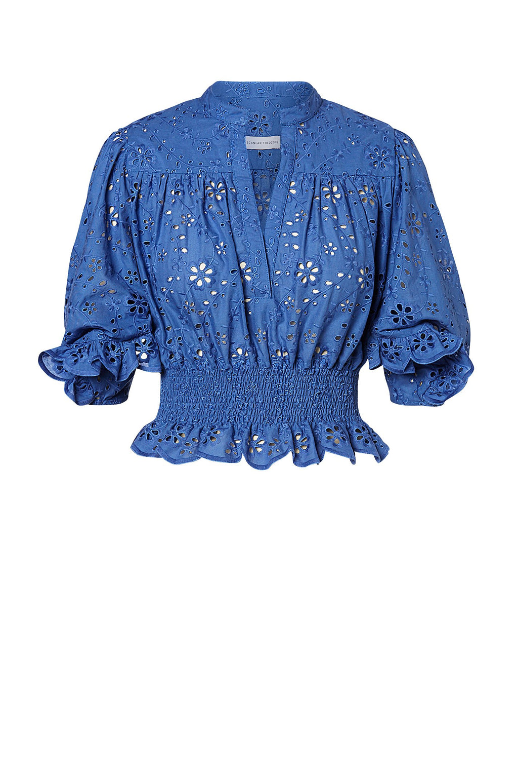 EMBROIDERY RUFFLE TOP