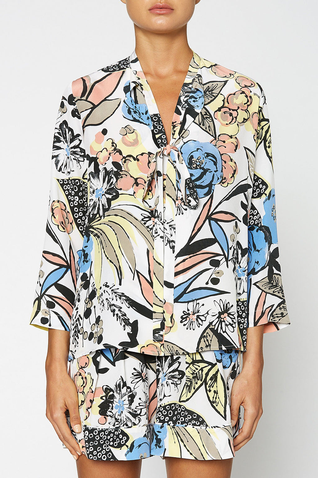 CDC LEAF PRINT BLOUSE