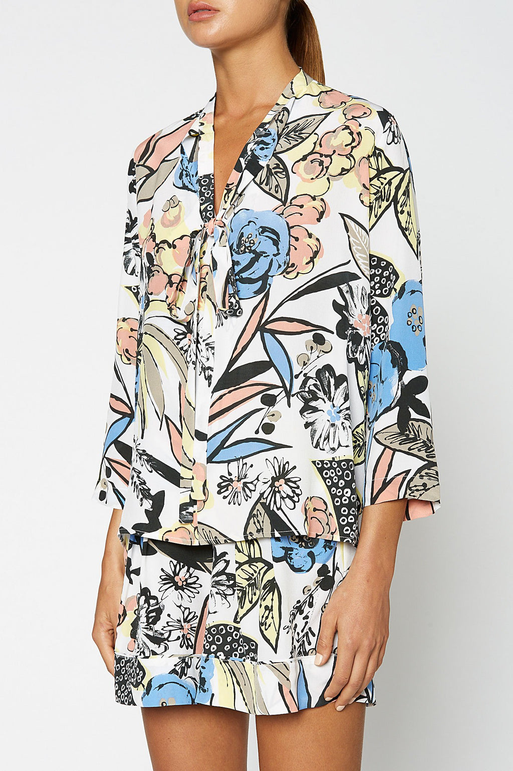 CDC LEAF PRINT BLOUSE