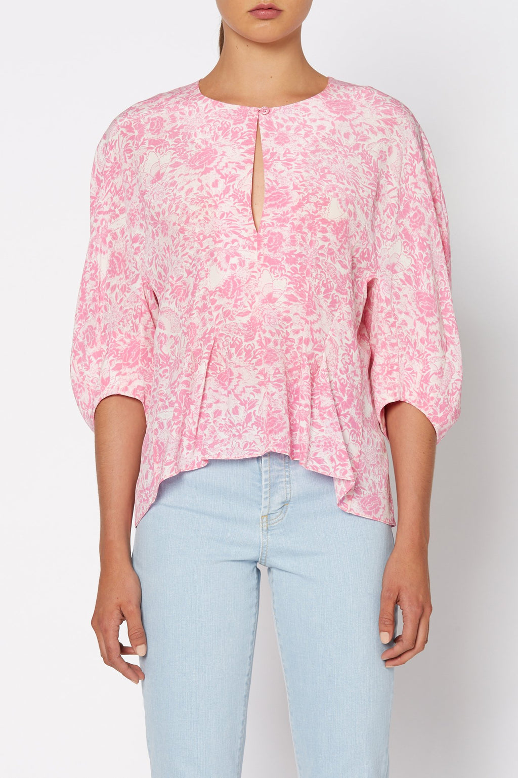 CDC FLORAL COCOON SLV BLOUSE