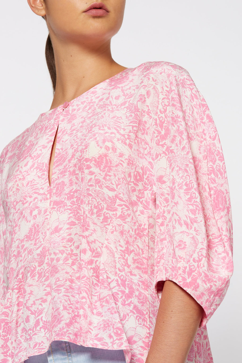CDC FLORAL COCOON SLV BLOUSE