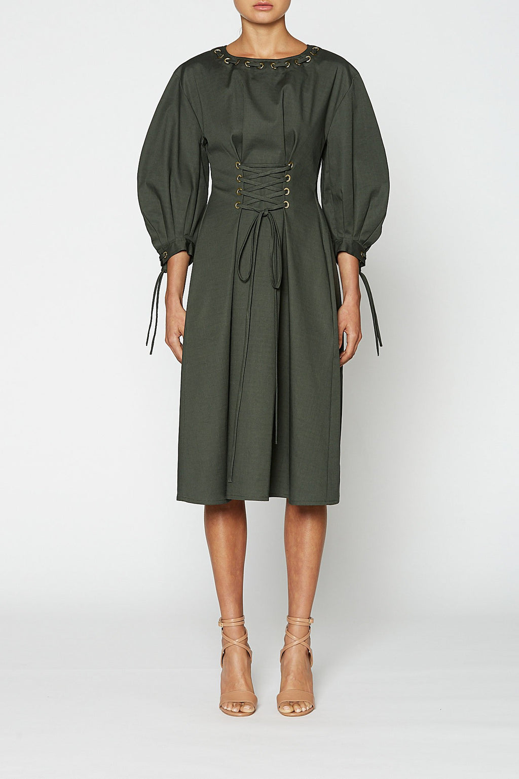 EYELET COTTON DRESS