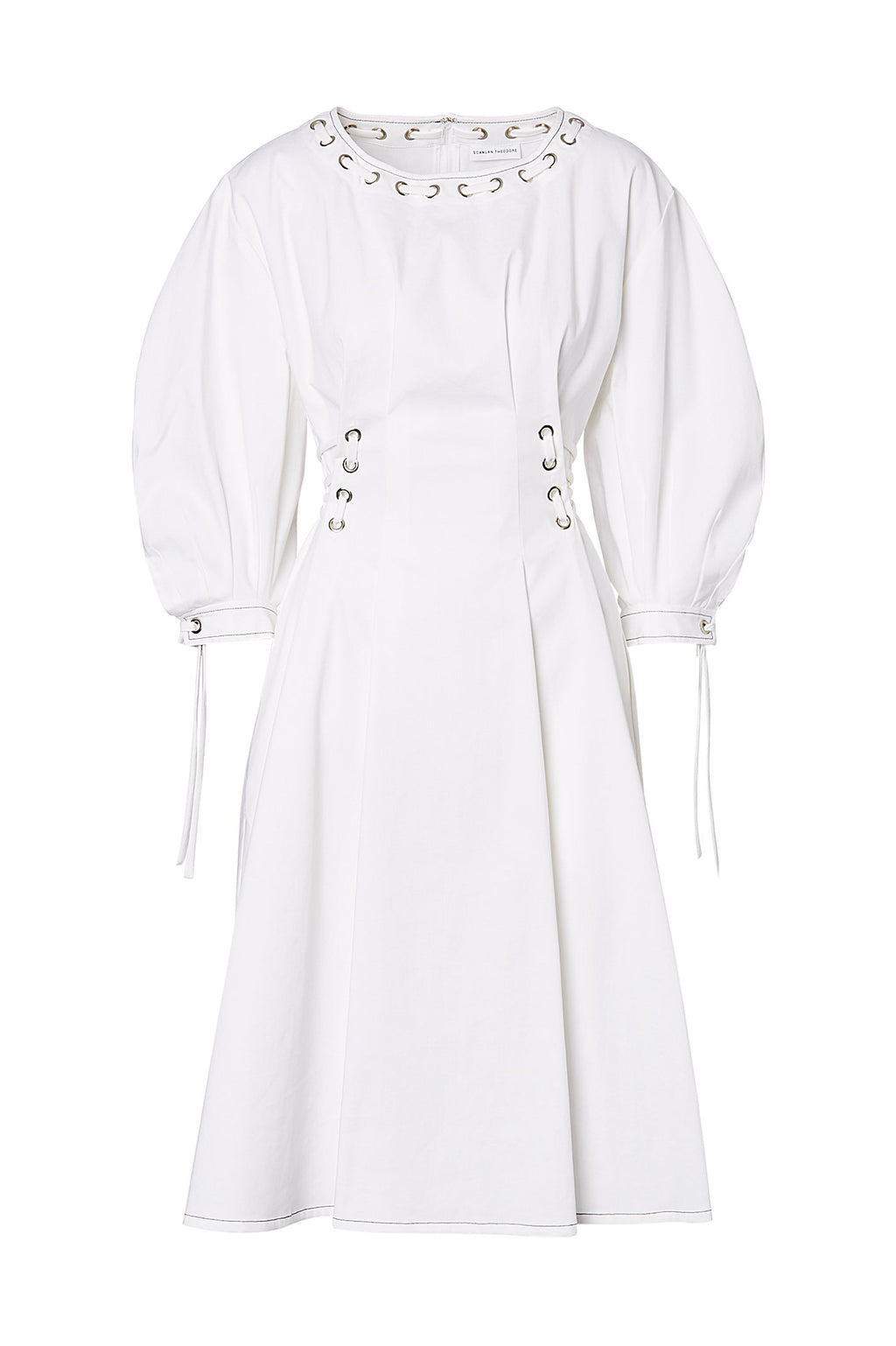 EYELET COTTON DRESS