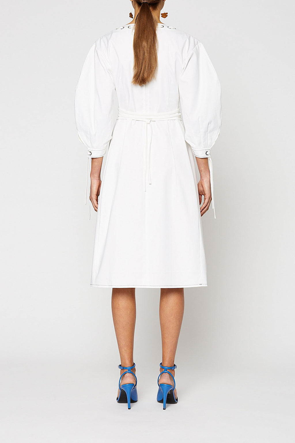 EYELET COTTON DRESS