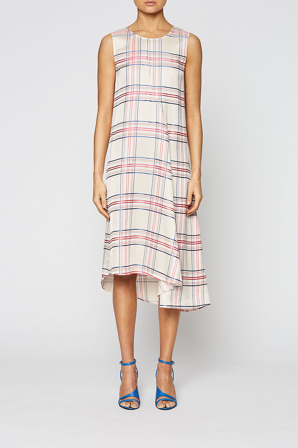 CHECK SLIP DRESS