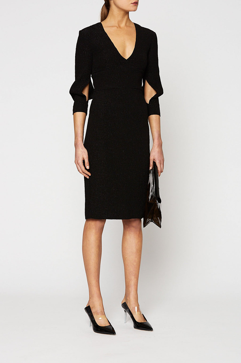 STRETCH REPTILE PENCIL DRESS