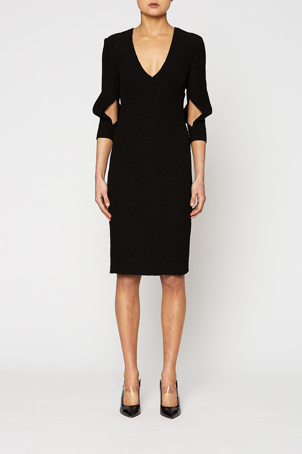 STRETCH REPTILE PENCIL DRESS