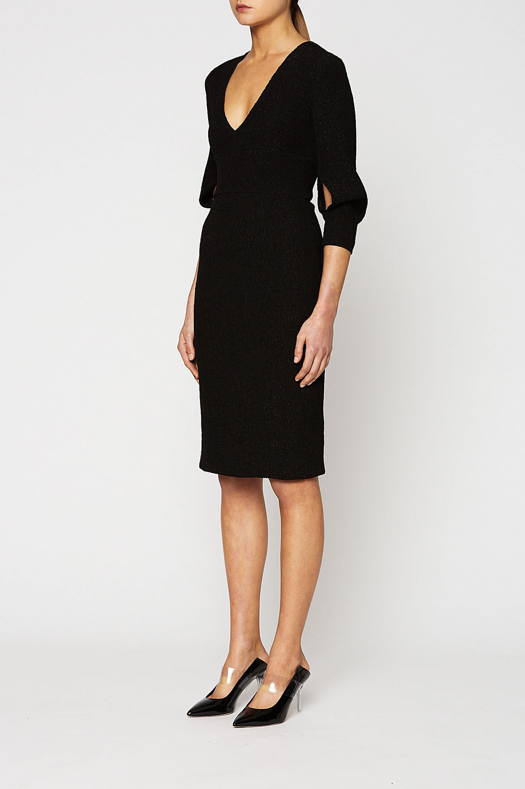STRETCH REPTILE PENCIL DRESS
