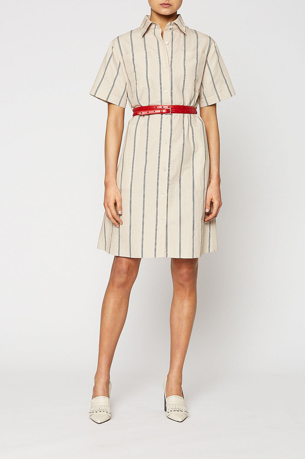 NAUTICA STRIPED SHIRT DRESS