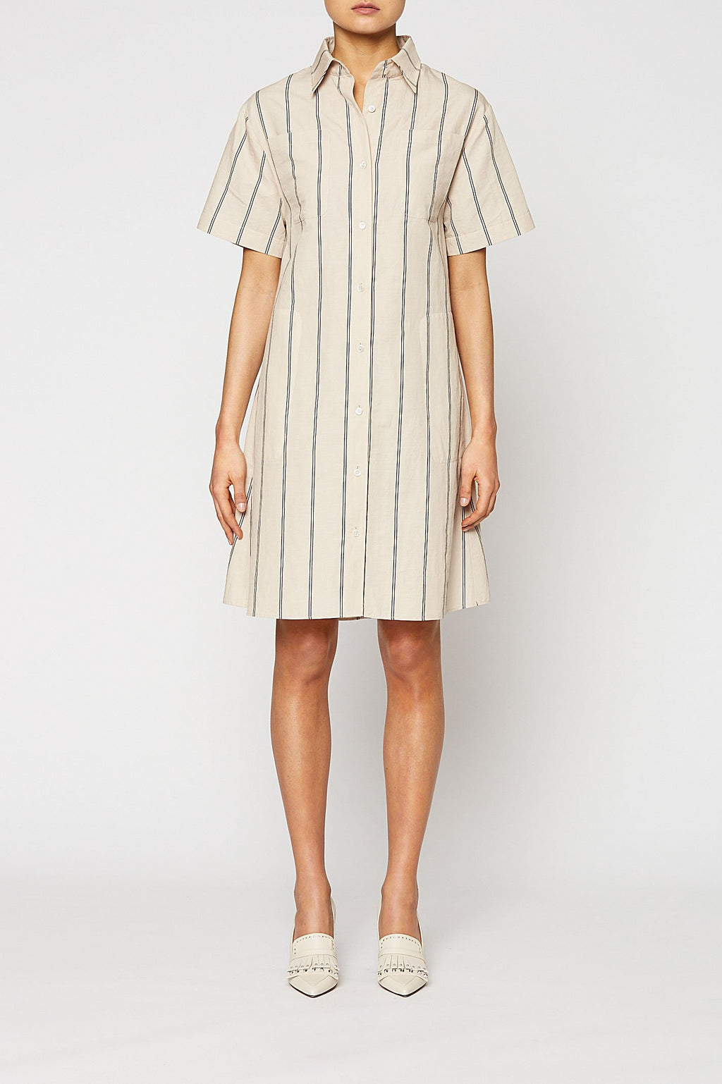 NAUTICA STRIPED SHIRT DRESS
