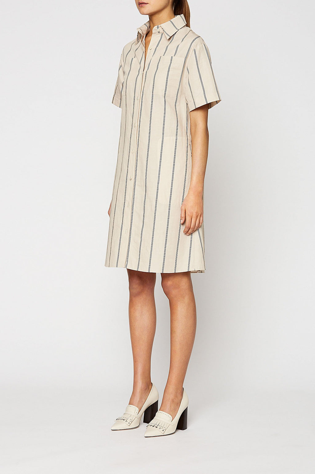 NAUTICA STRIPED SHIRT DRESS