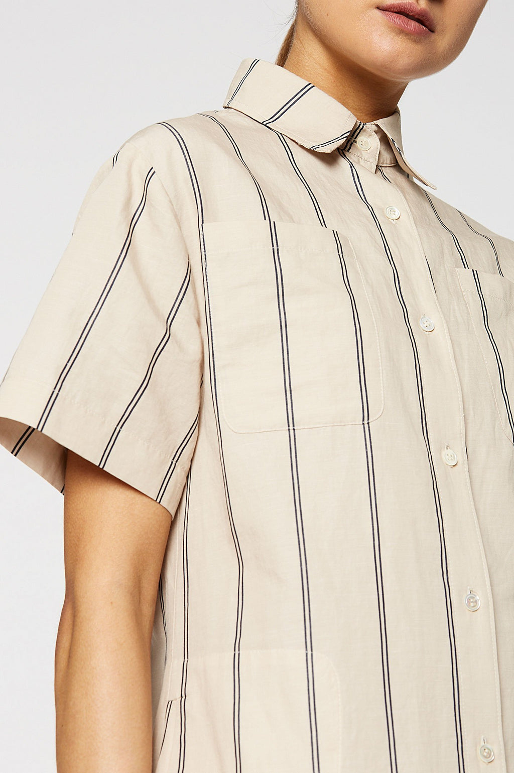 NAUTICA STRIPED SHIRT DRESS