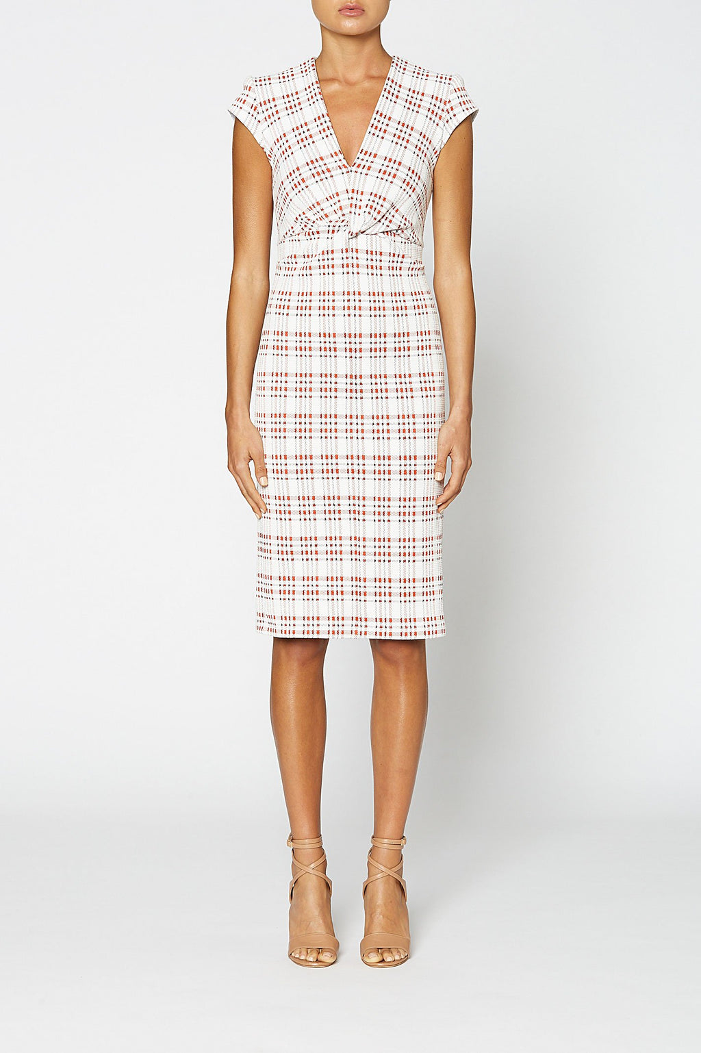 PLAID TURBAN DRESS