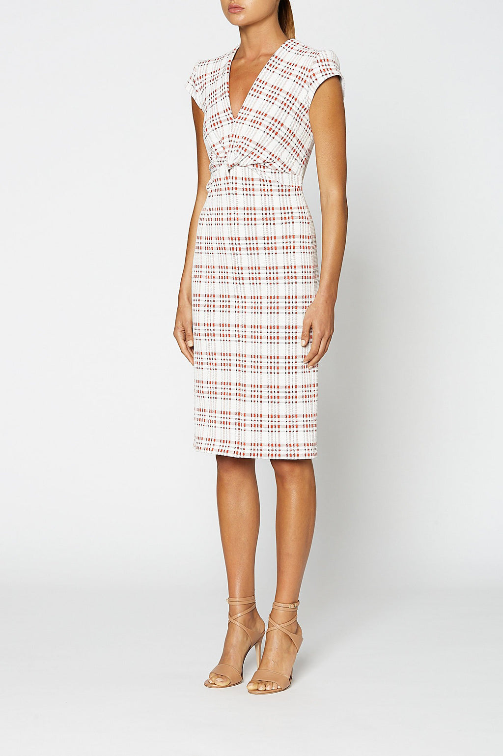 PLAID TURBAN DRESS