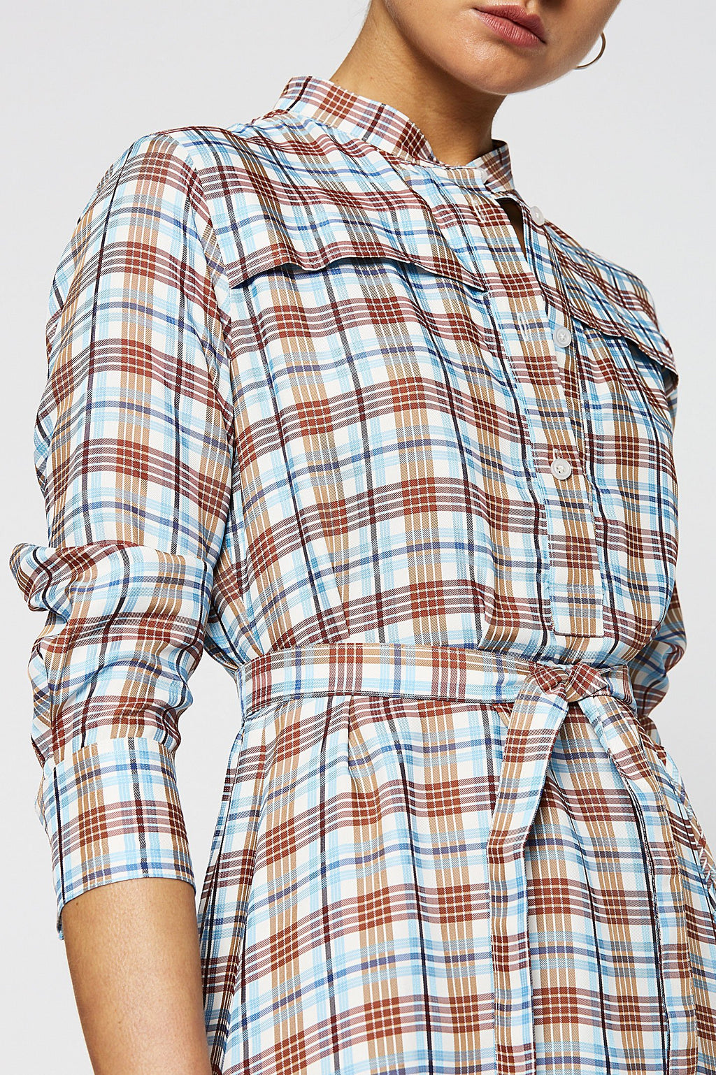 CHECK SHIRT DRESS