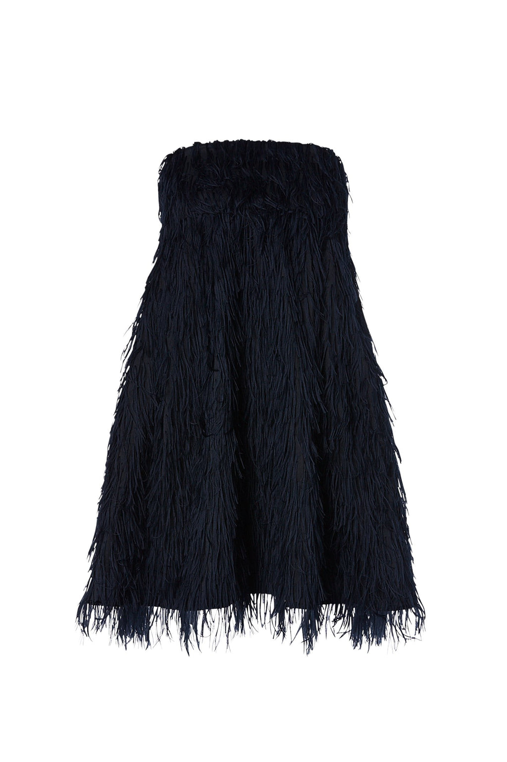 FEATHER TAFFETA DRESS