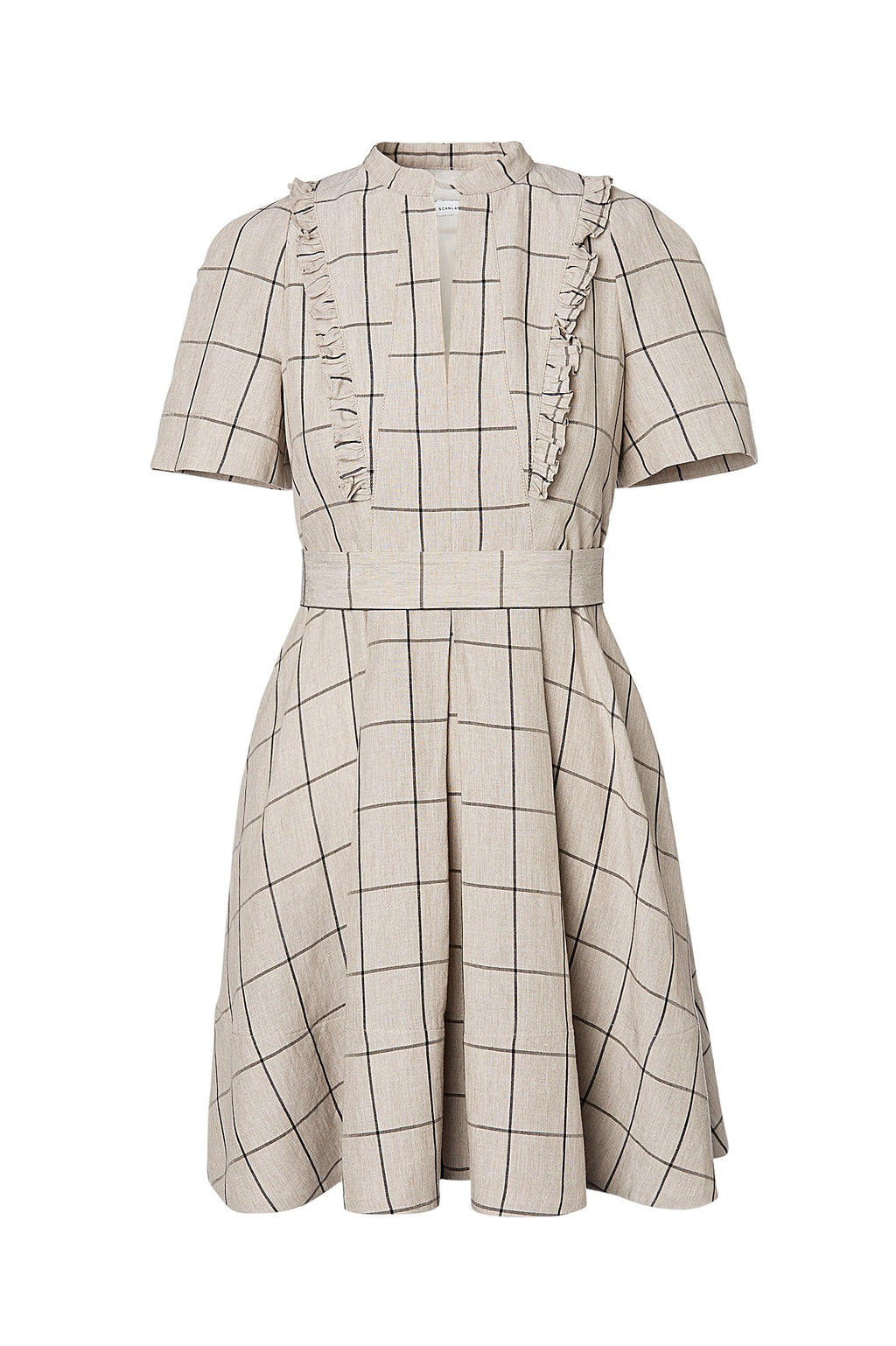 LINEN CHECK DRESS
