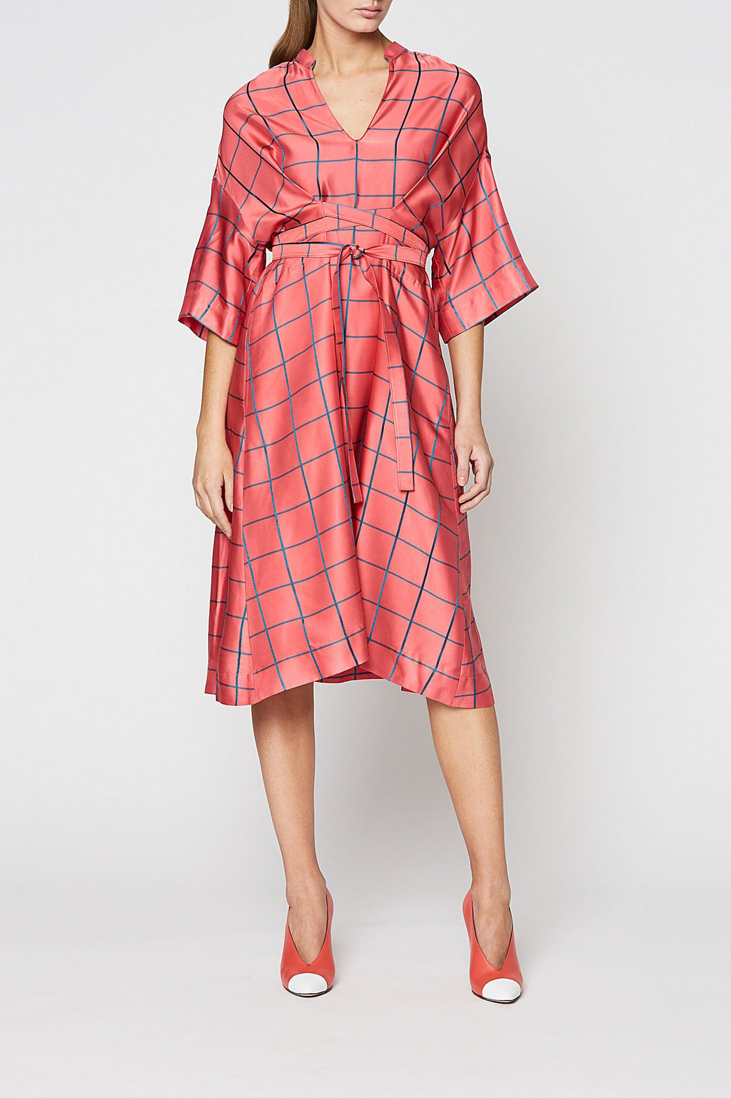 TWILL CHECK DRESS