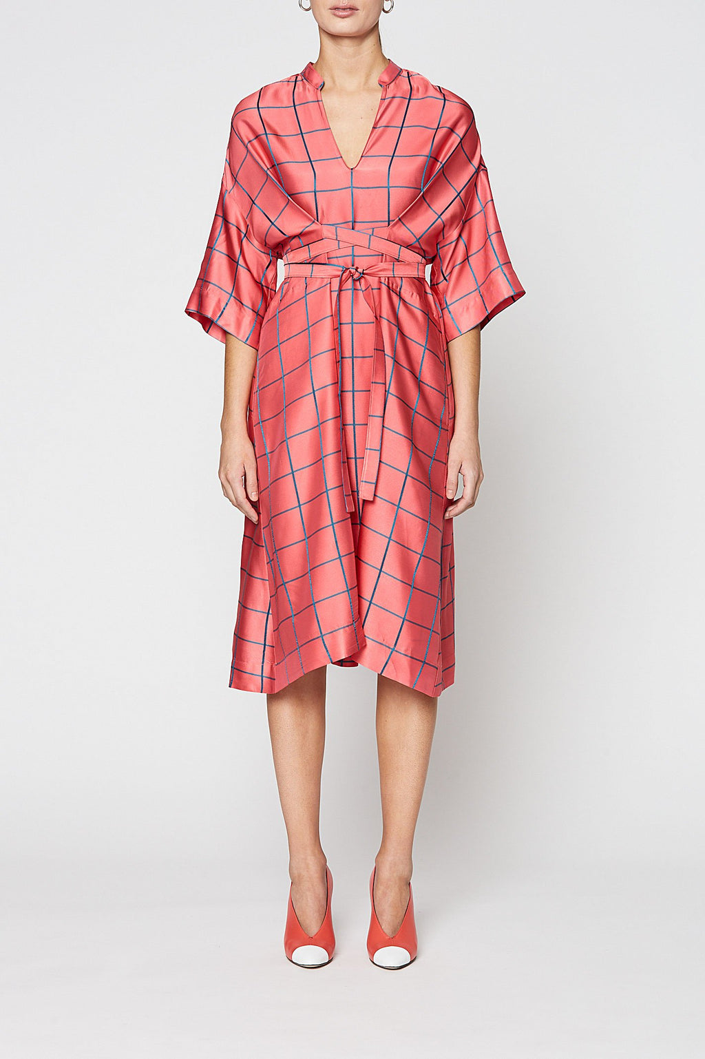 TWILL CHECK DRESS