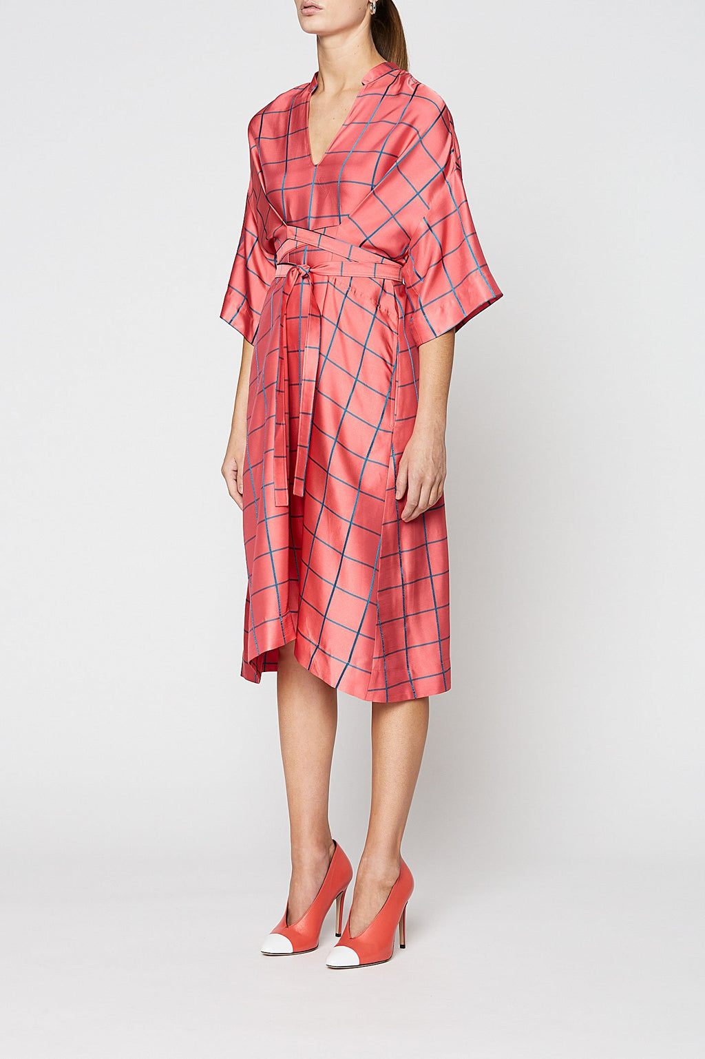 TWILL CHECK DRESS
