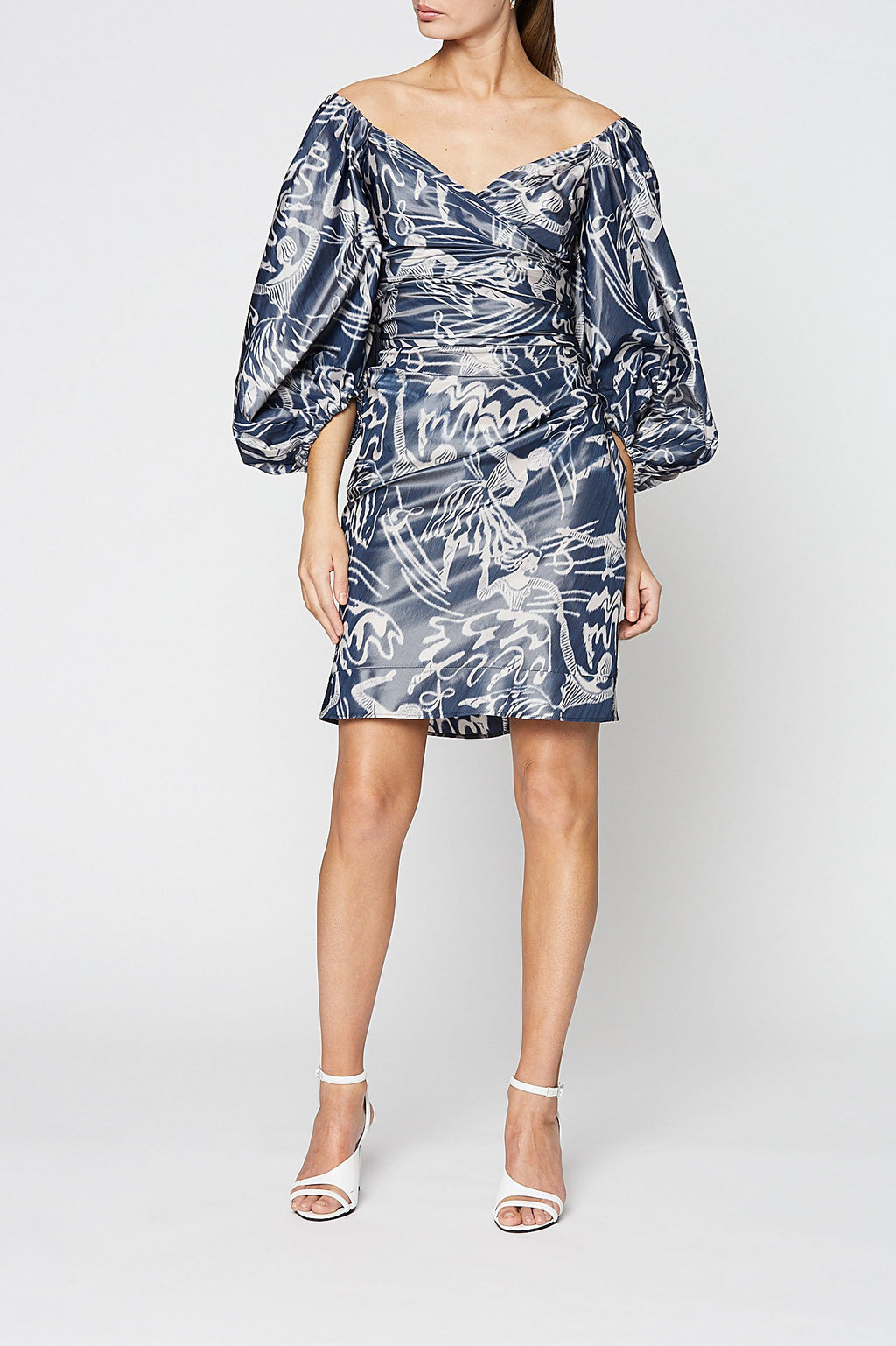 IKAT TAFFETA DRESS