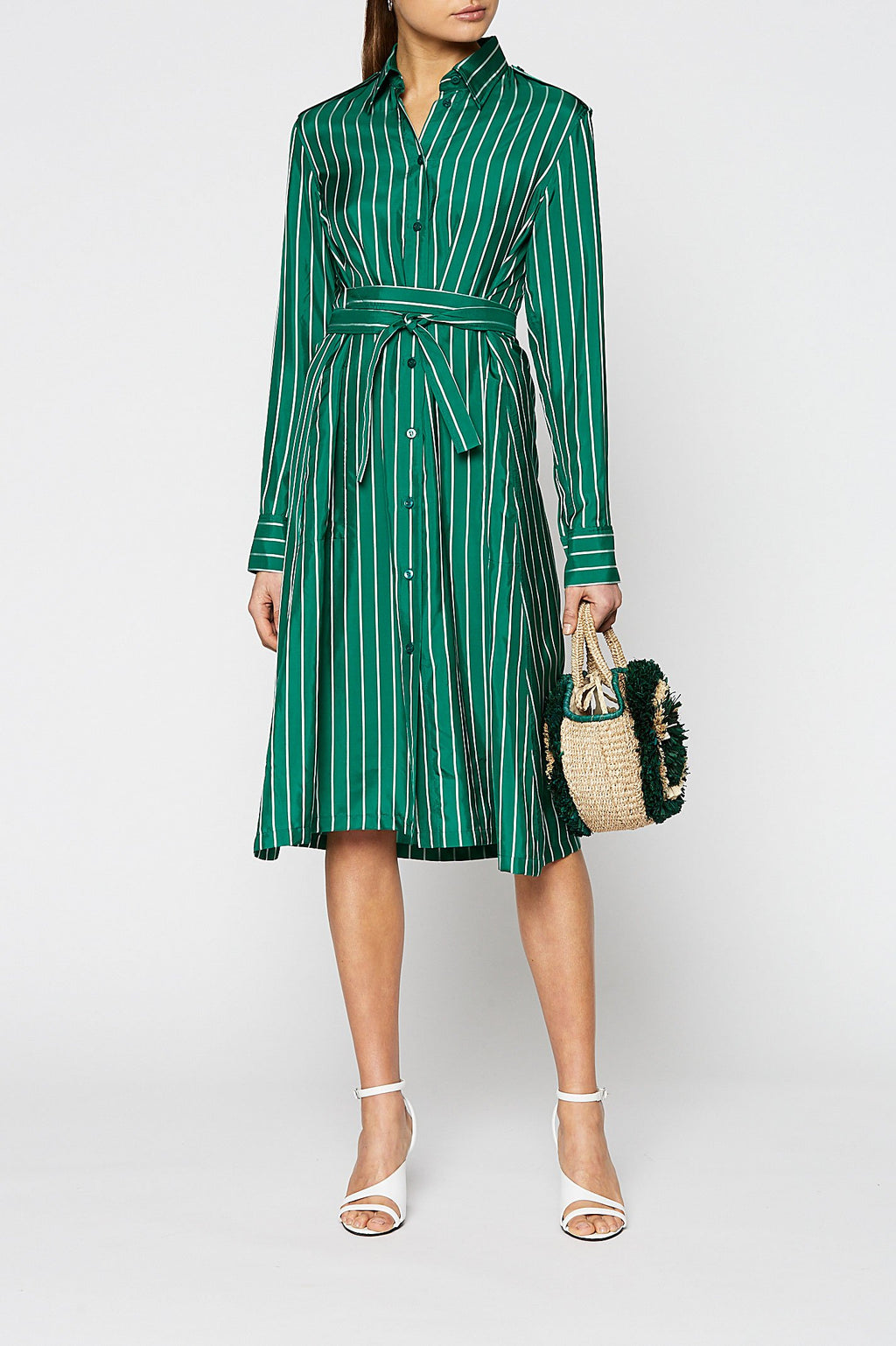 STRIPE SHIRT DRESS