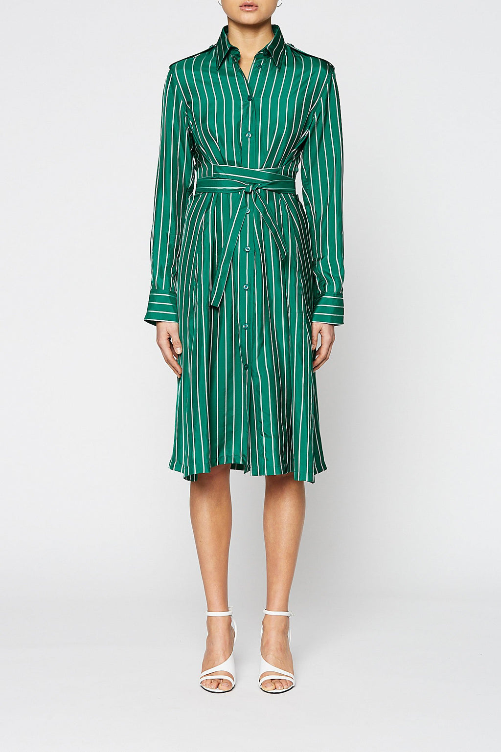 STRIPE SHIRT DRESS