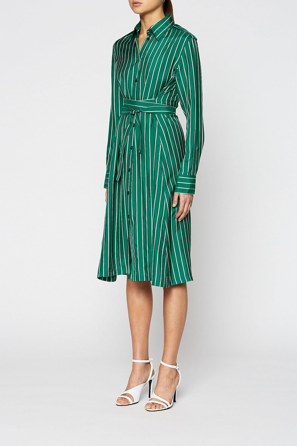 STRIPE SHIRT DRESS