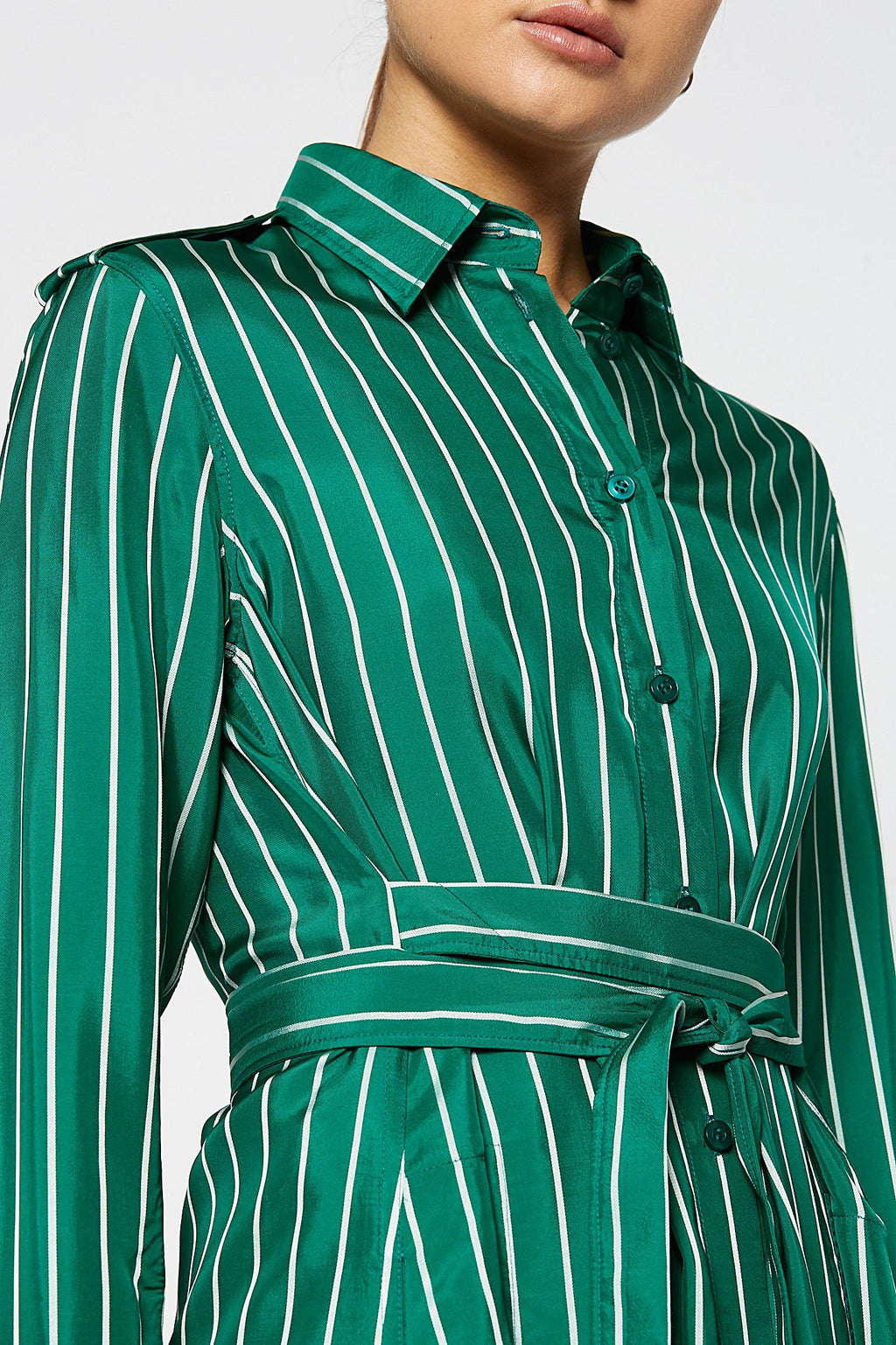 STRIPE SHIRT DRESS