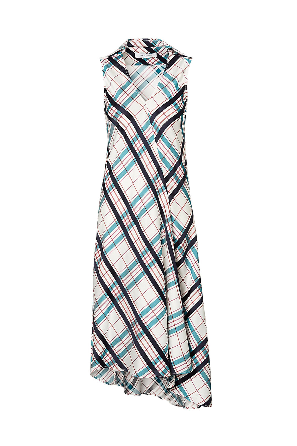 PLAID BIAS DRESS