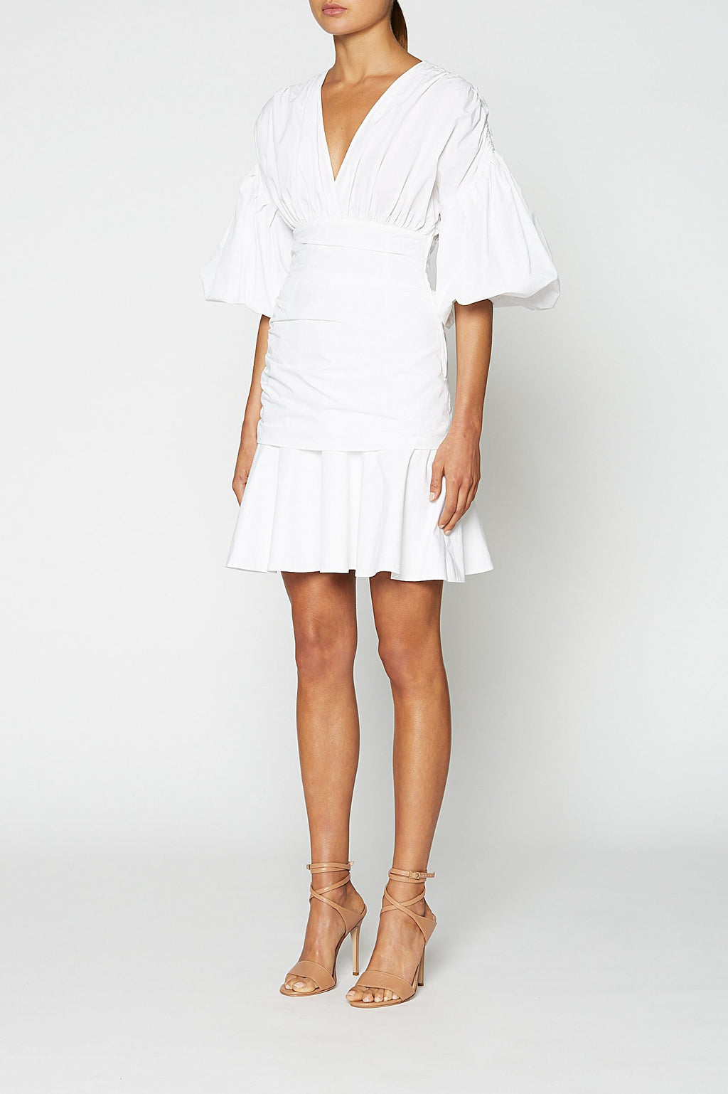 COTTON LINEN MINI DRESS